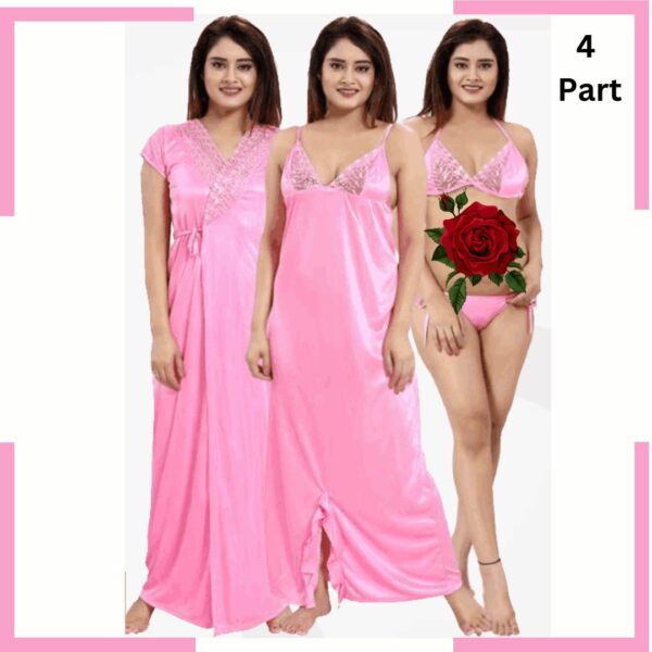 Nighty 4 part Pink