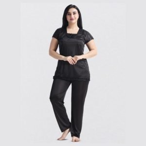 Black color 2 Part Nighty