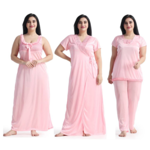 New 4 Part Nighty Pink