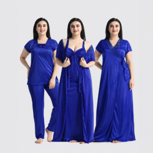4 Part Premium Nightwear Combo (Blue)